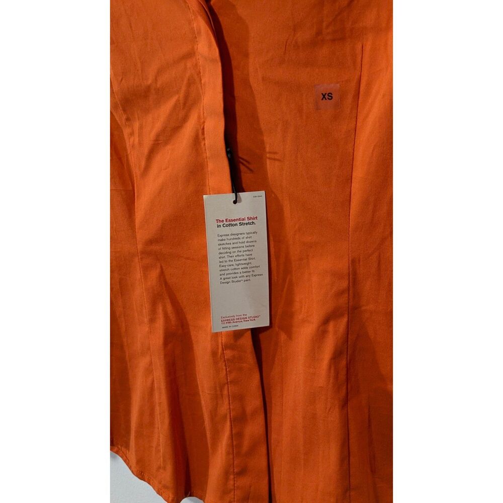 Express Design Studio Essential Shirt in Cotton Stretch tapered top XS - Picture 3 of 6